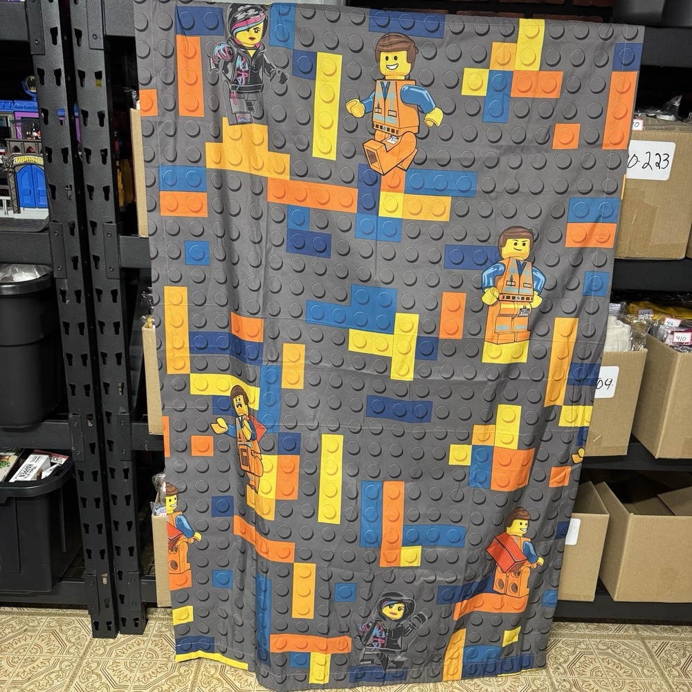 The Lego Movie Building Blocks Mini Figures Curtains 2 Panels 40x65 Each Bedroom
